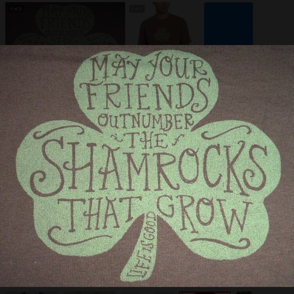 🍀 Life is Good Shamrock Shirt ☘️ Med - Picture 2 of 3